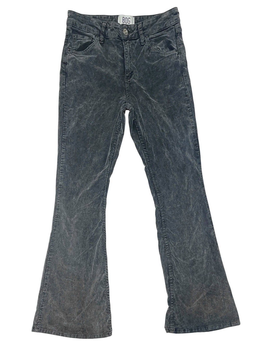 BDG Urban Outfitters Low Rise Gray Corduroy Flare Pants Women 29 Y2K 90s
